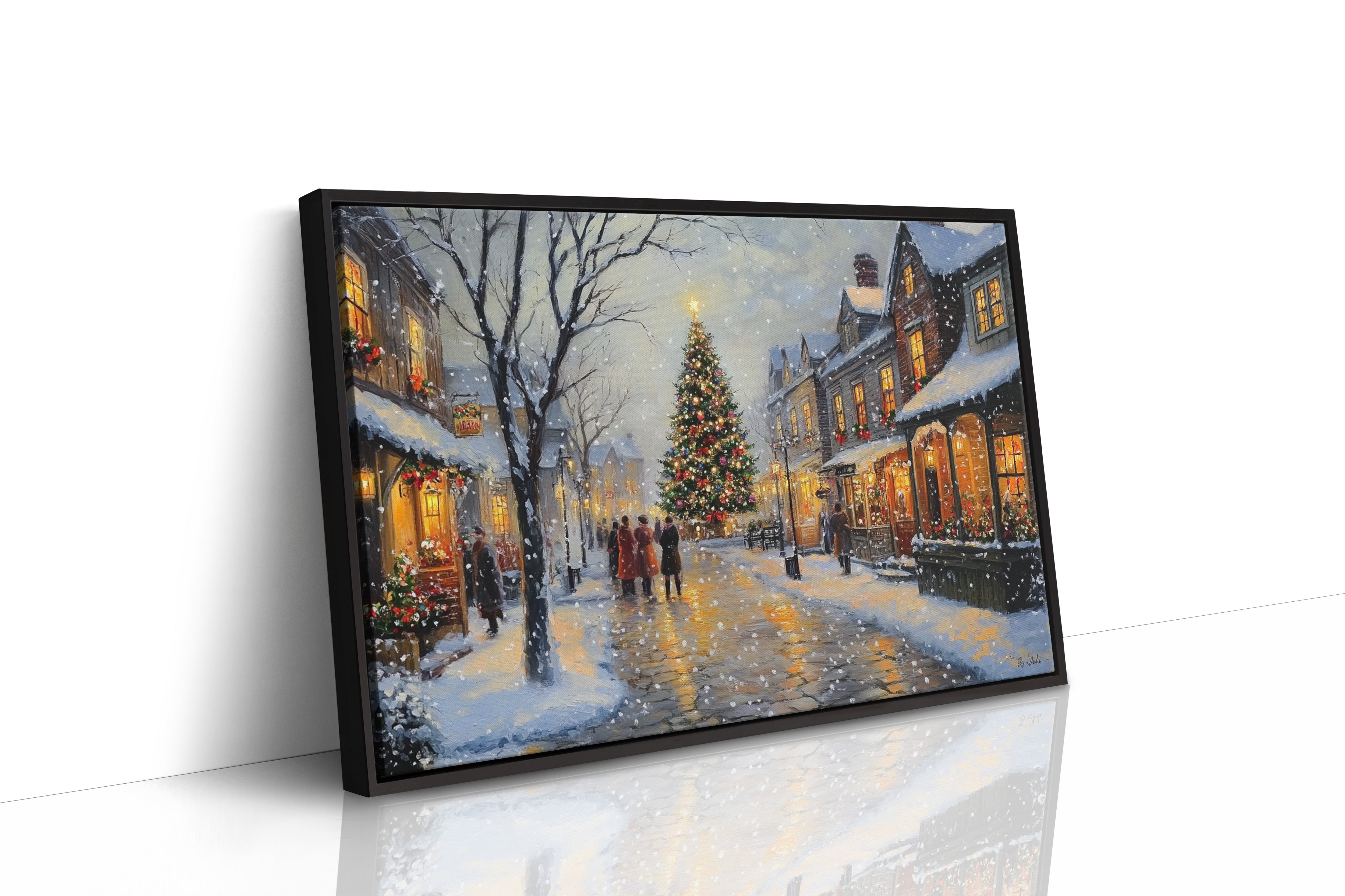 Snow Falls On Christmas Square