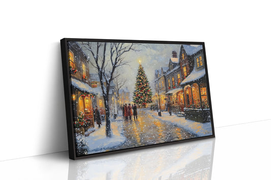 Snow Falls On Christmas Square