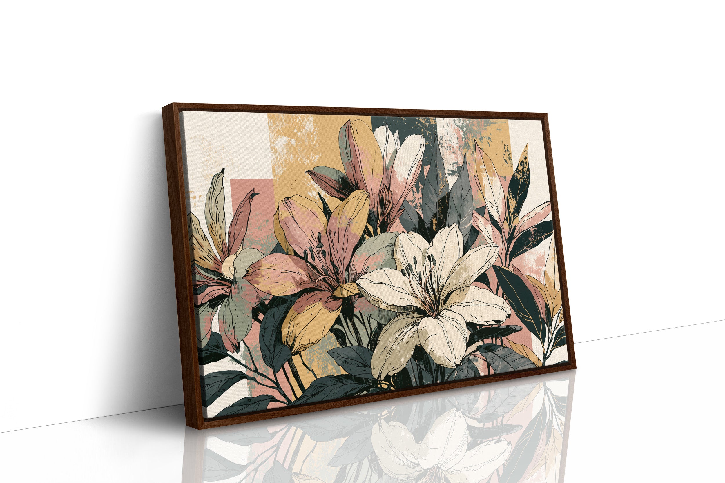 Lily Study, Color Block Botanical