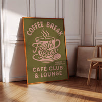 Fresh Brew Retro Coffee Poster