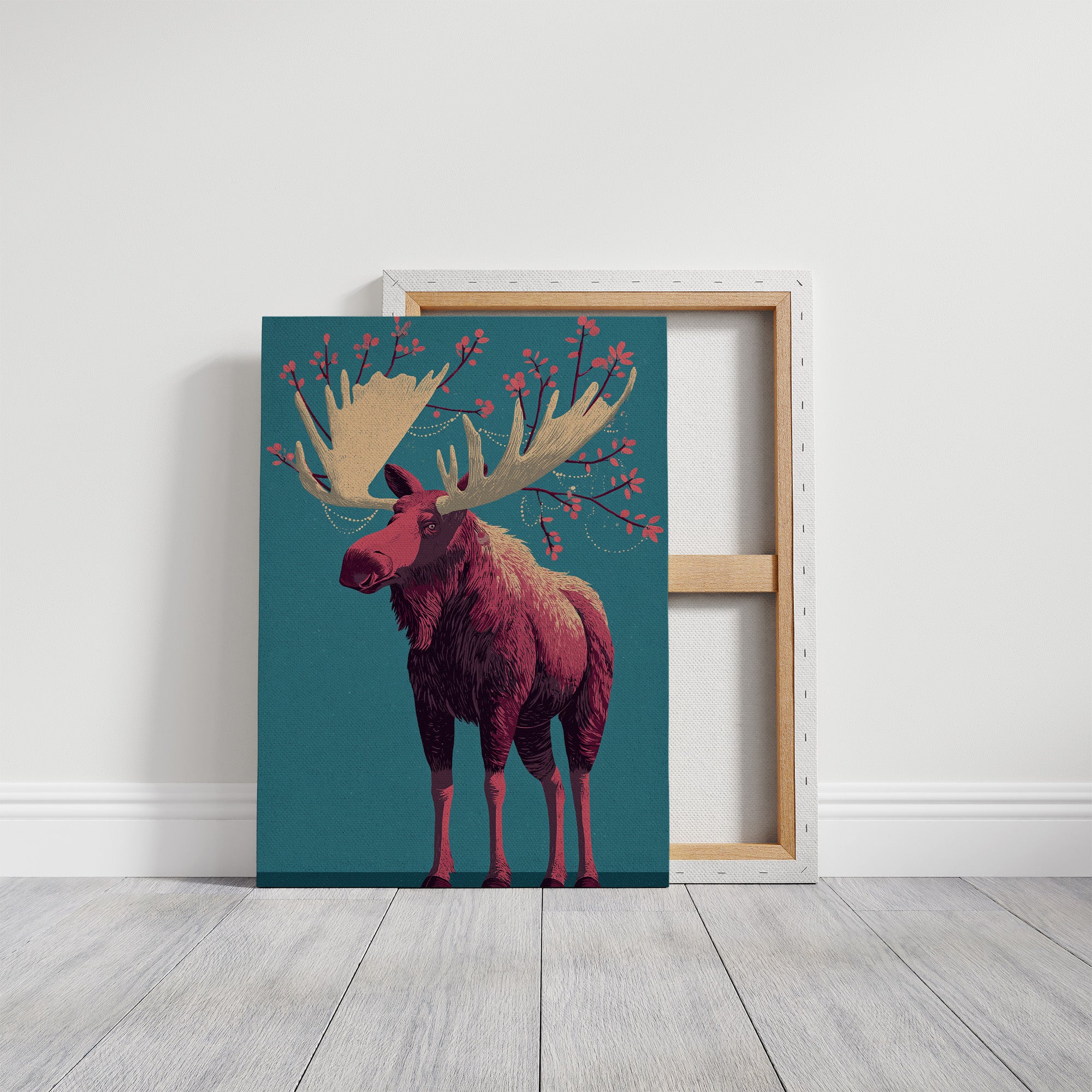 Moose Adorned in Berries