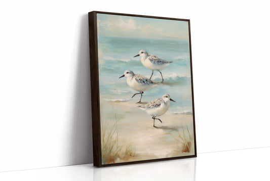 Shoreline Trio In Morning Haze