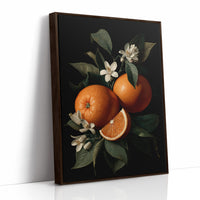 Citrus Blooms Against Midnight Velvet