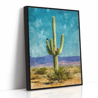 Desert Sentinel Against Turquoise Sky