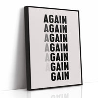 Again And Again Gain Typography