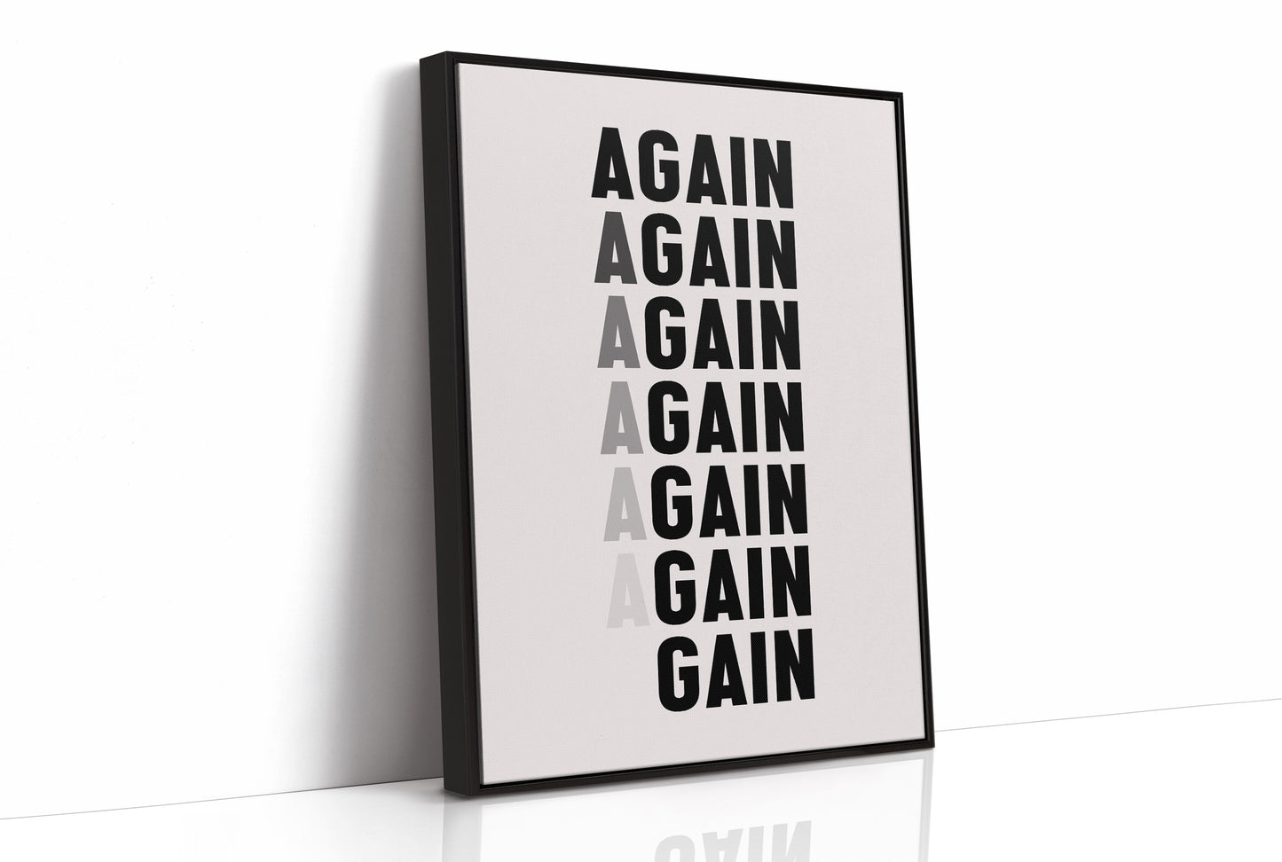 Again And Again Gain Typography