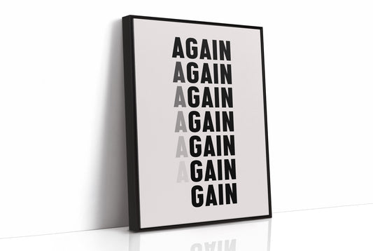 Again And Again Gain Typography