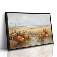Pumpkins Rest In Golden Fields