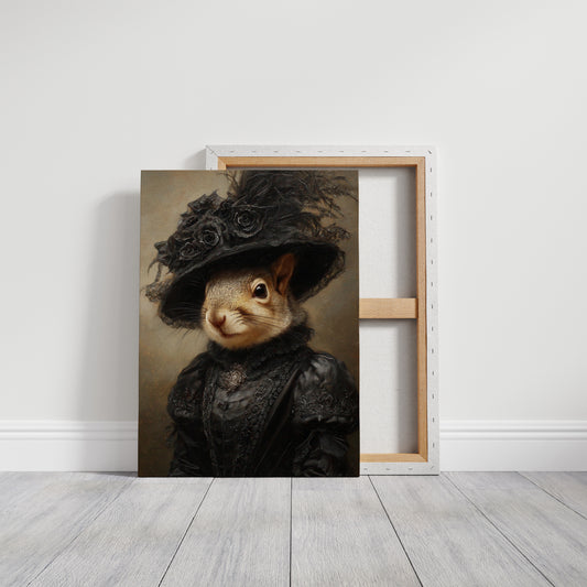 Regal Squirrel in Victorian Attire