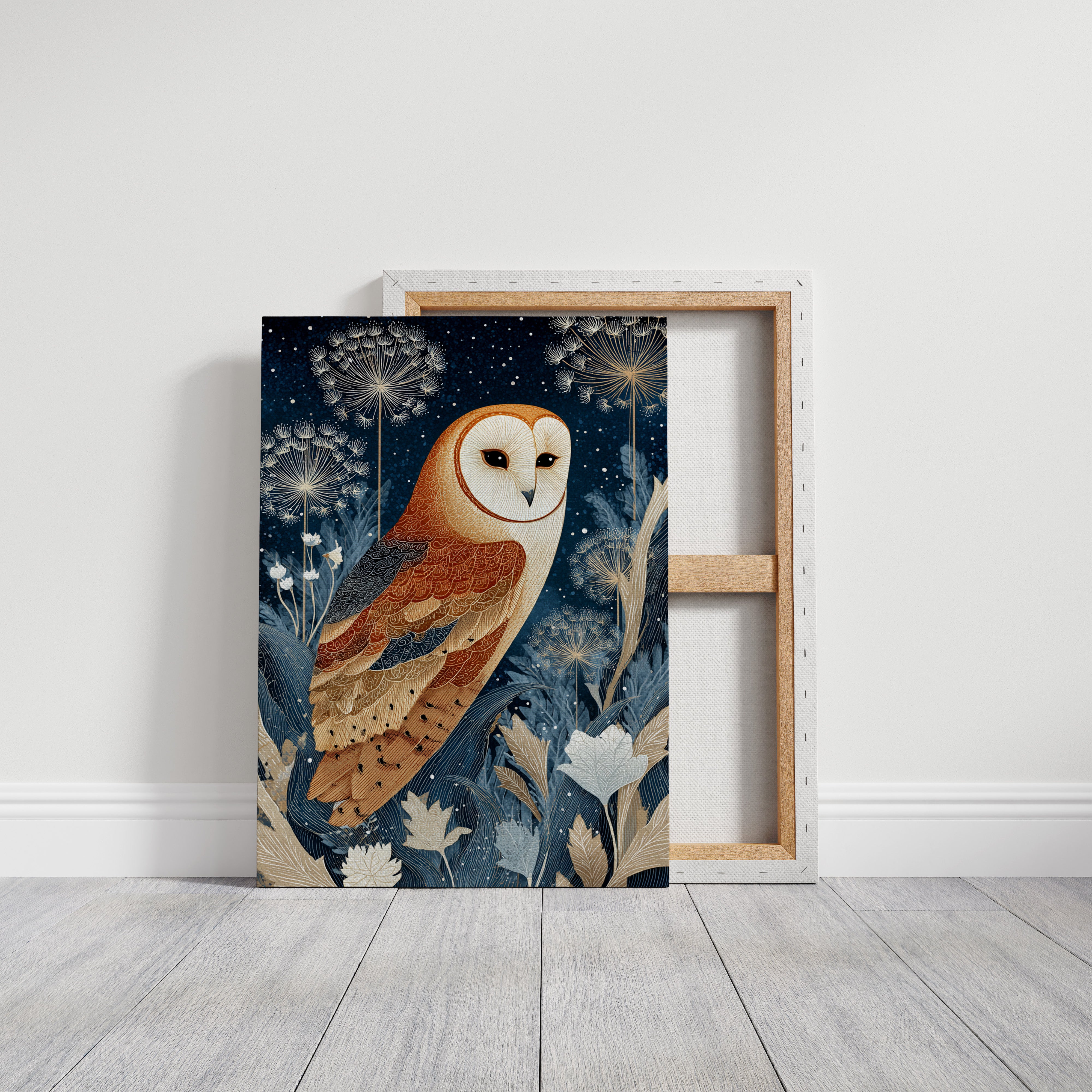 Barn Owl Amidst Ethereal Flora