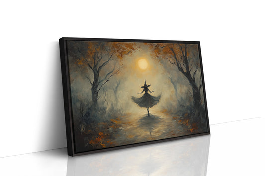 Moonlit Dance Through Autumn's Path