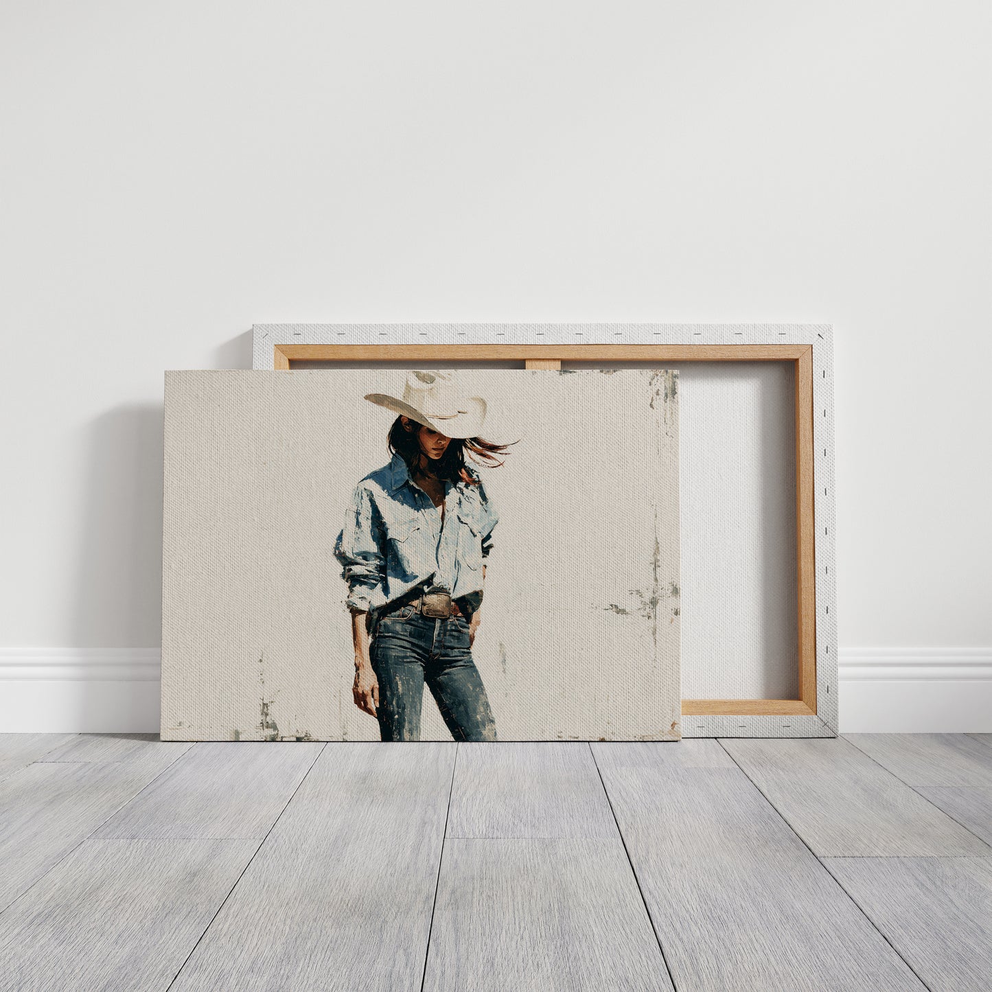 Denim Shirt, White Hat Stance