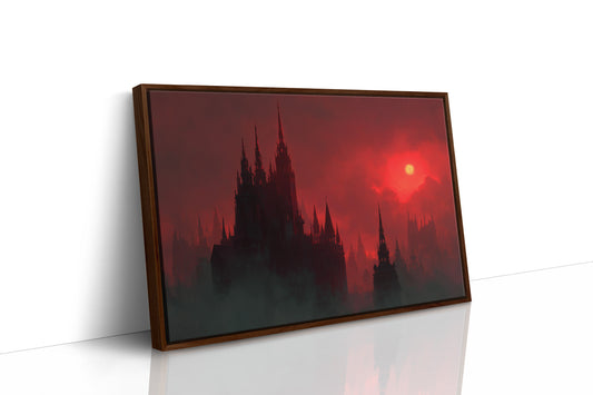 Crimson Spires Under Blood Moon