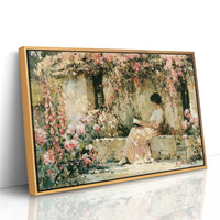 Reading Beneath the Rose Arbor