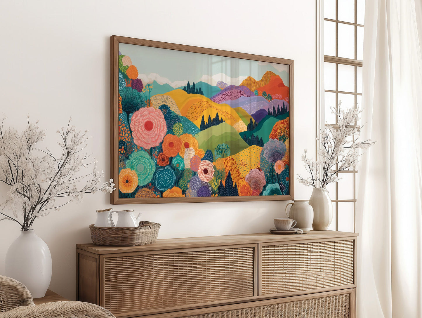 Rolling Hills Dance With Wild Blooms