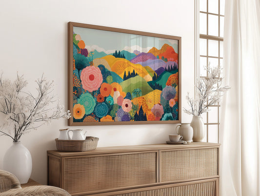 Rolling Hills Dance With Wild Blooms