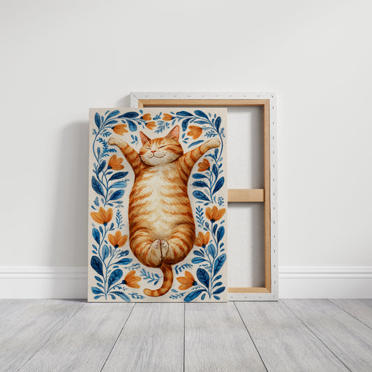 Sun-Kissed Paws and Floral Embrace