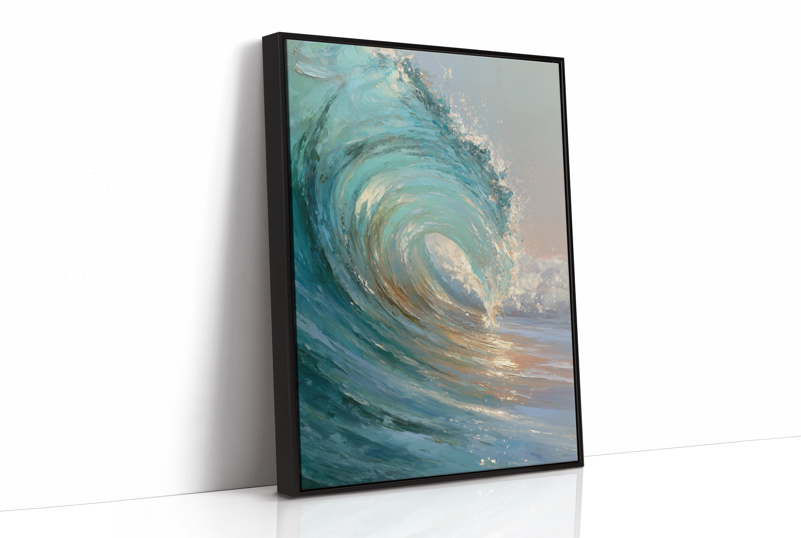 Teal Crescendo Captures Coastal Memory