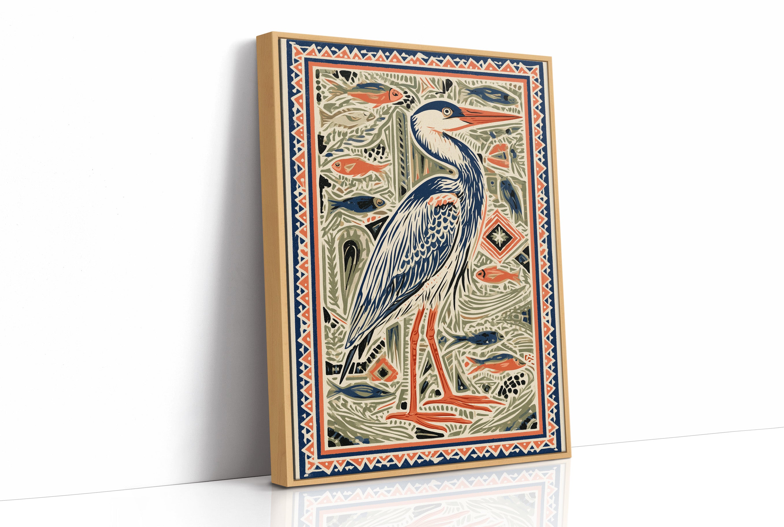 Heron Among The Reeds