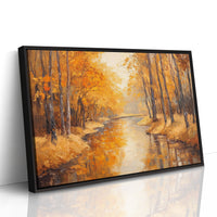 Autumn River Carries Golden Stories