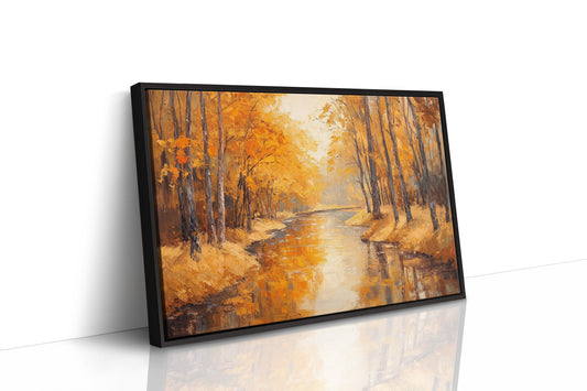 Autumn River Carries Golden Stories