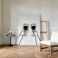 Wine Glasses Toast Silent Promises