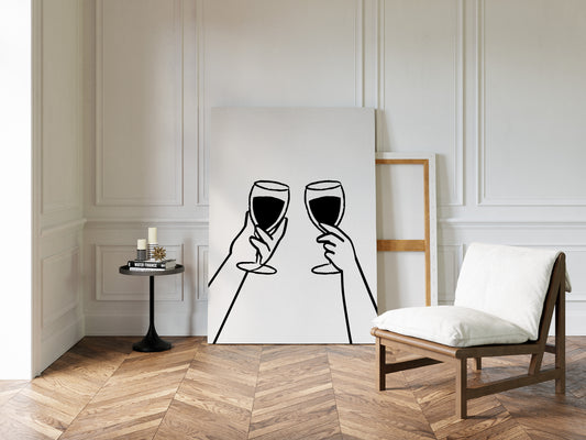 Wine Glasses Toast Silent Promises