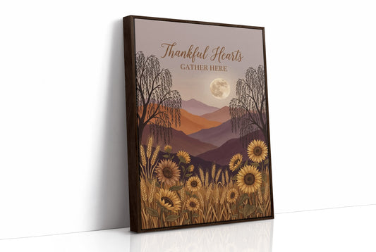 Thankful Hearts Gather Here: Moon Included