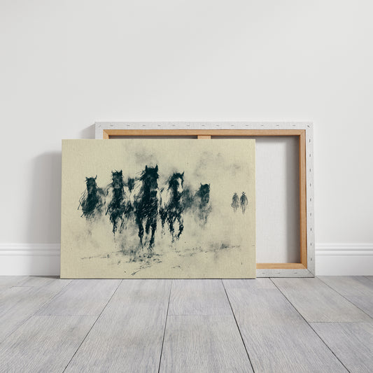 Herd Emerging From the Dust