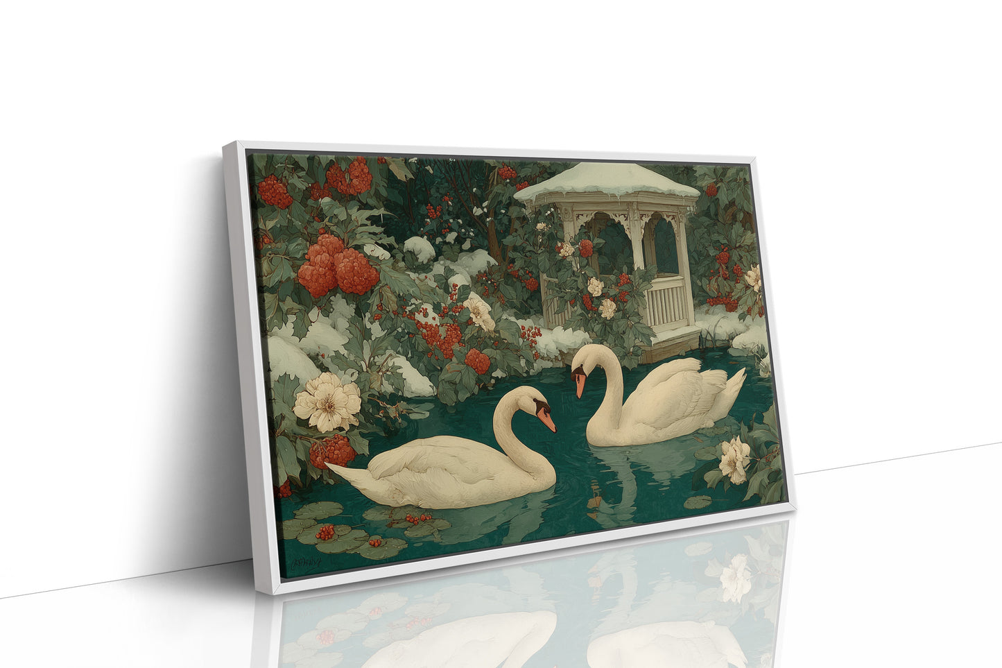 Two Swans, Winter Garden