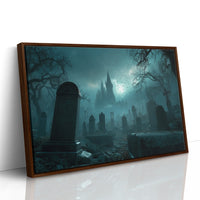 Moonlit Spires Beyond Ancient Graves