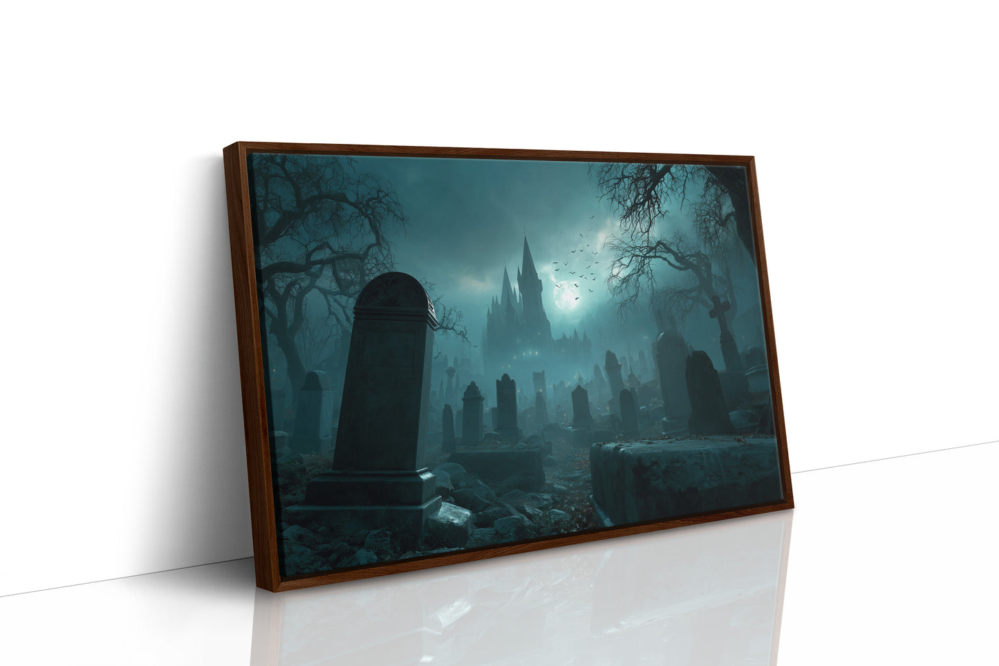 Moonlit Spires Beyond Ancient Graves