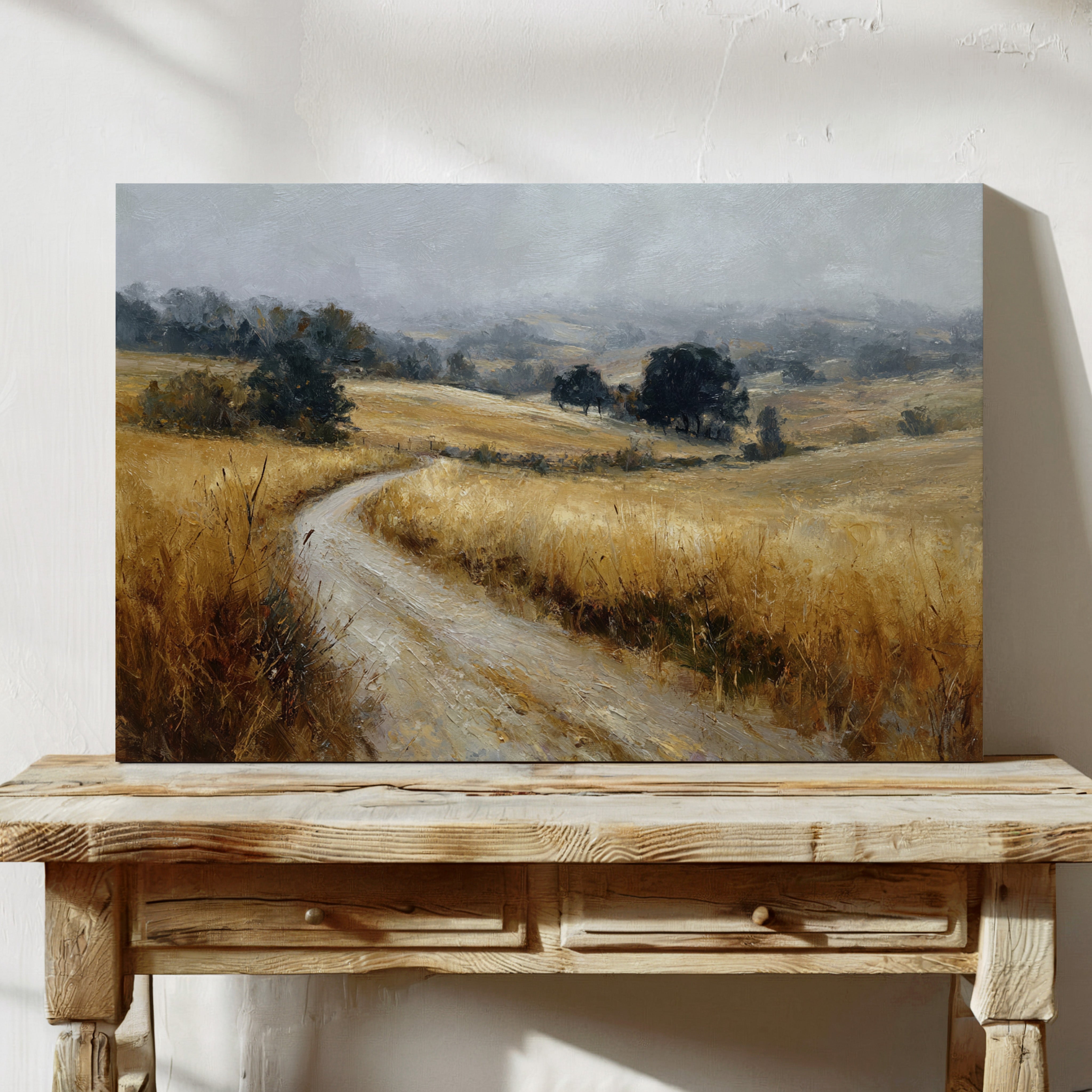Winding Path Through Golden Fields