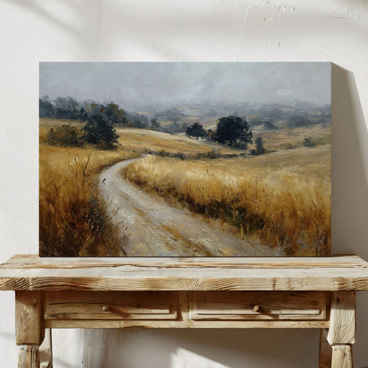 Winding Path Through Golden Fields