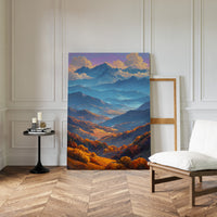 Autumn Light Cascades Through Mountains