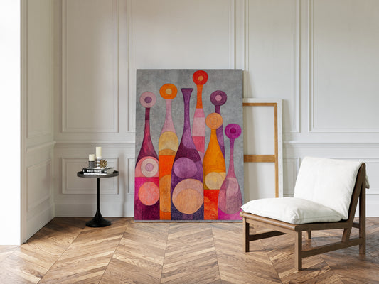 Wine Bottles Dance At Twilight