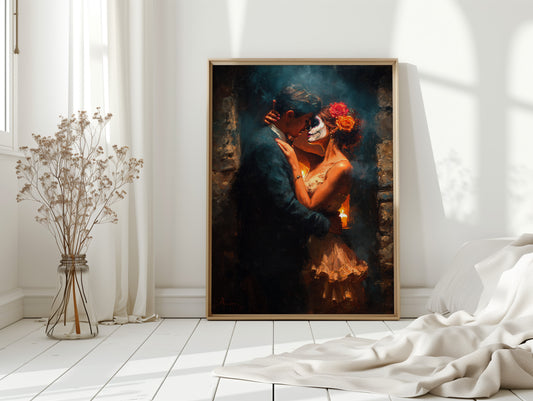 Embrace Beneath the Moonlit Veil