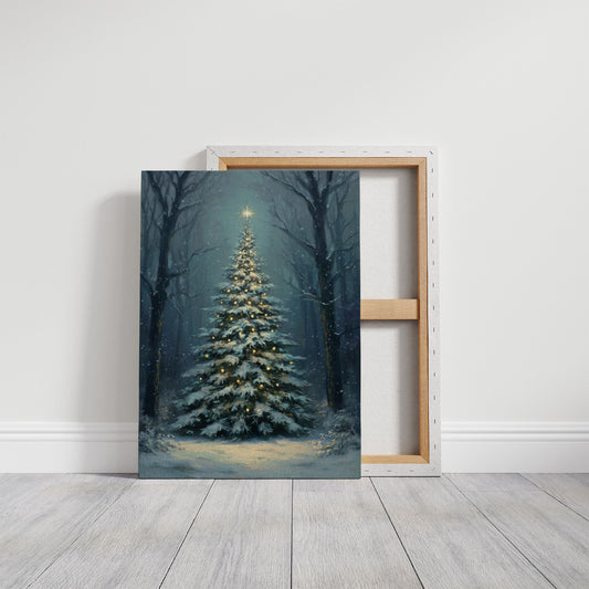 Silent Night Between Winter Trees