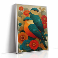 Birds Dance Among Coral Blooms