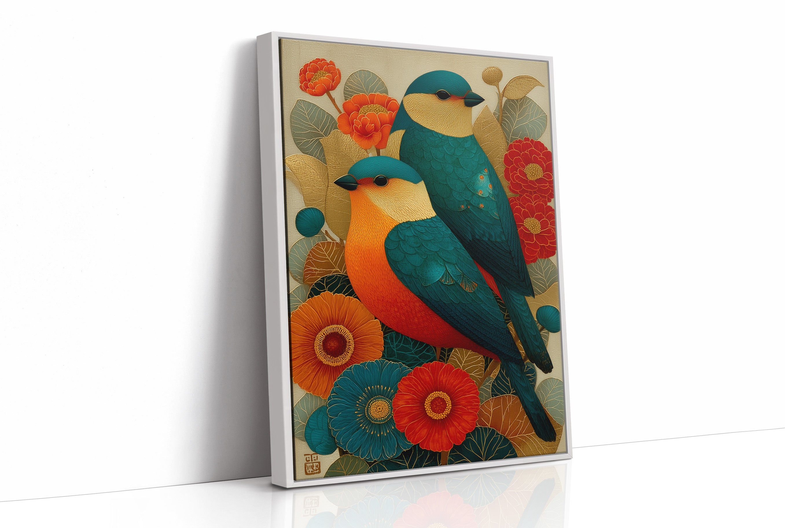 Birds Dance Among Coral Blooms