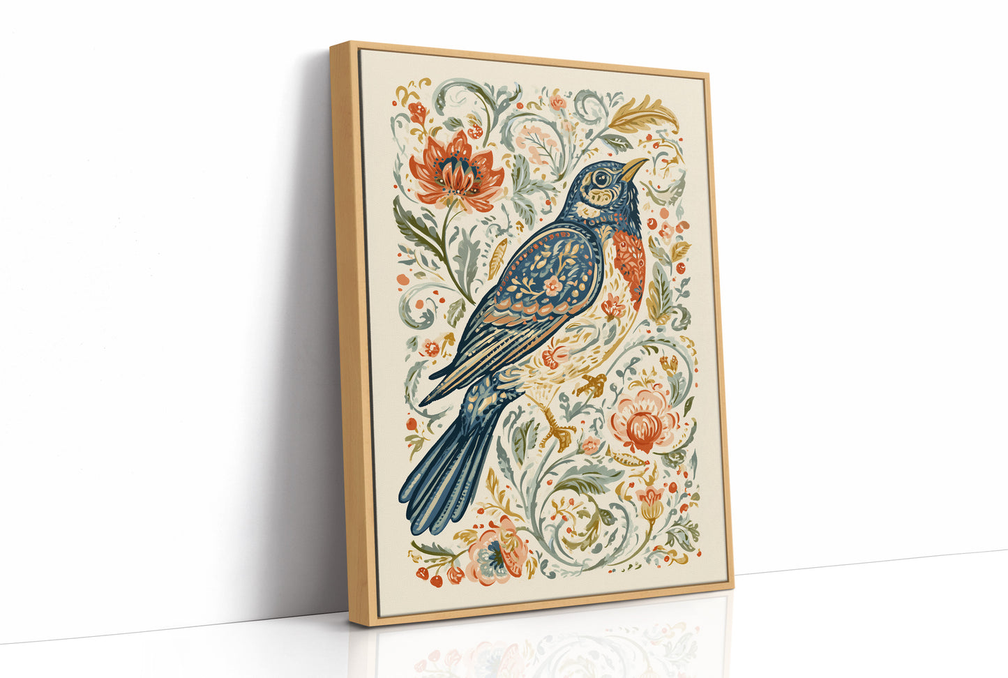 Robin In Full Bloom
