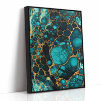 Electric Tides in Teal and Gold