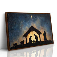 Starlit Manger Under Bethlehem Sky