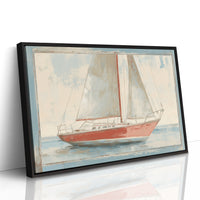 Crimson Sails On Tranquil Waters