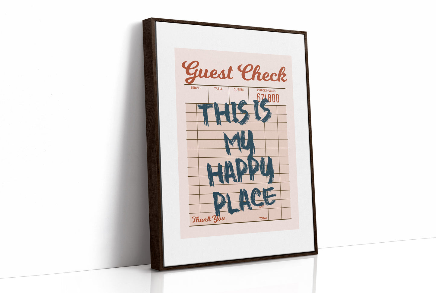Check, Please — I'm Staying