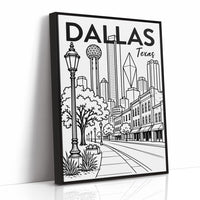 Dallas, Streetlamp Sketch