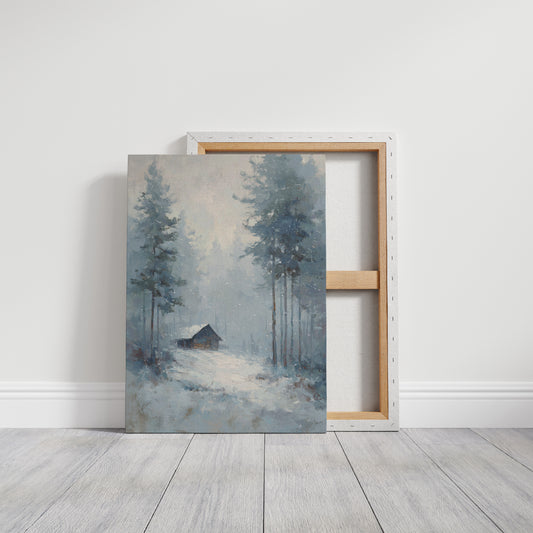 A Cabin Lost in Frosted Haze