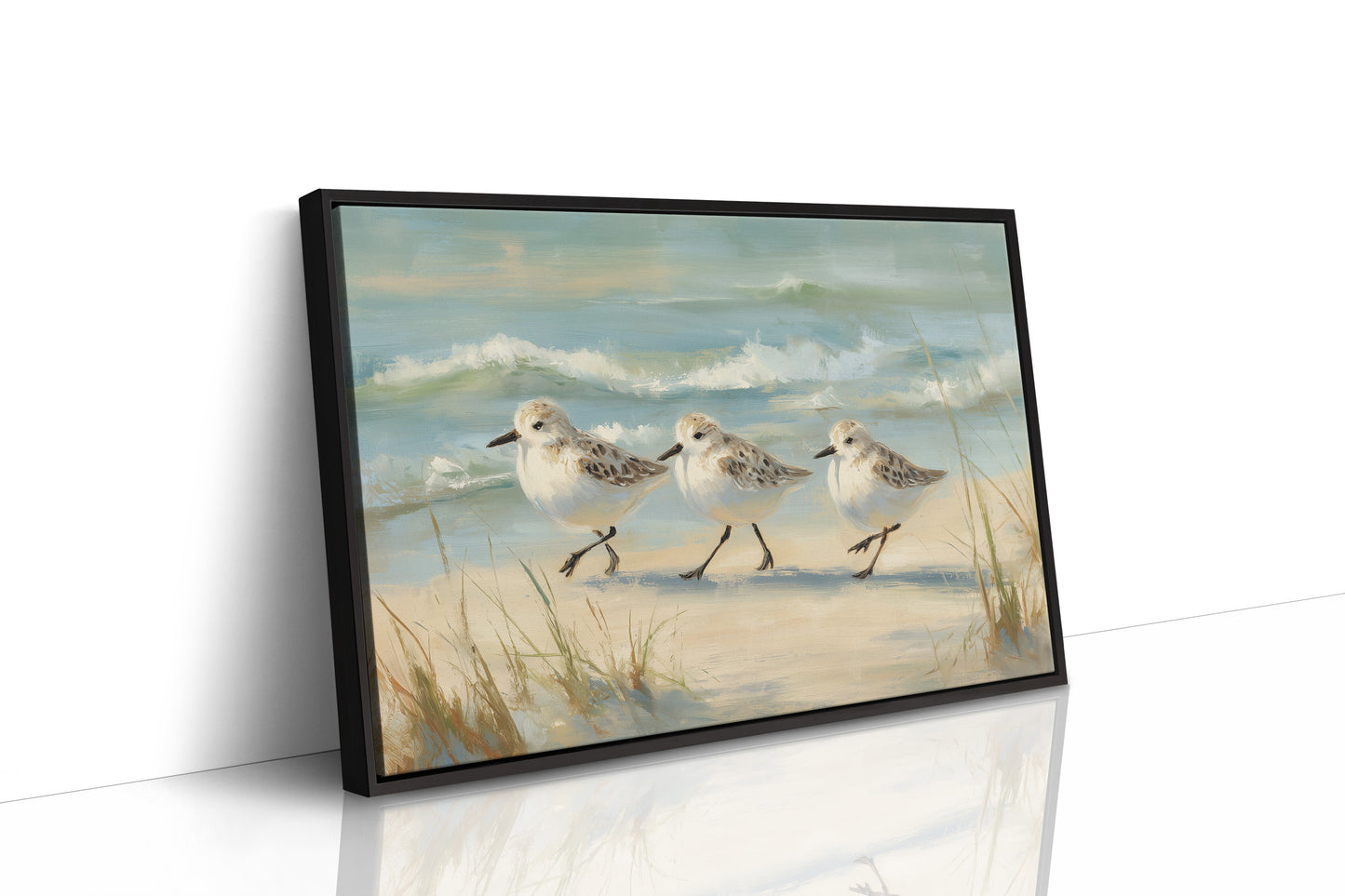 Sandpipers Dance Along Tidal Edge