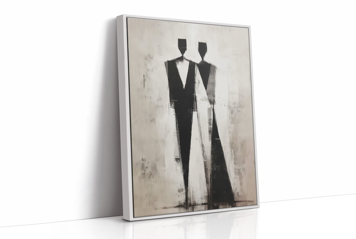 Monochrome Figures Dance Through Fog