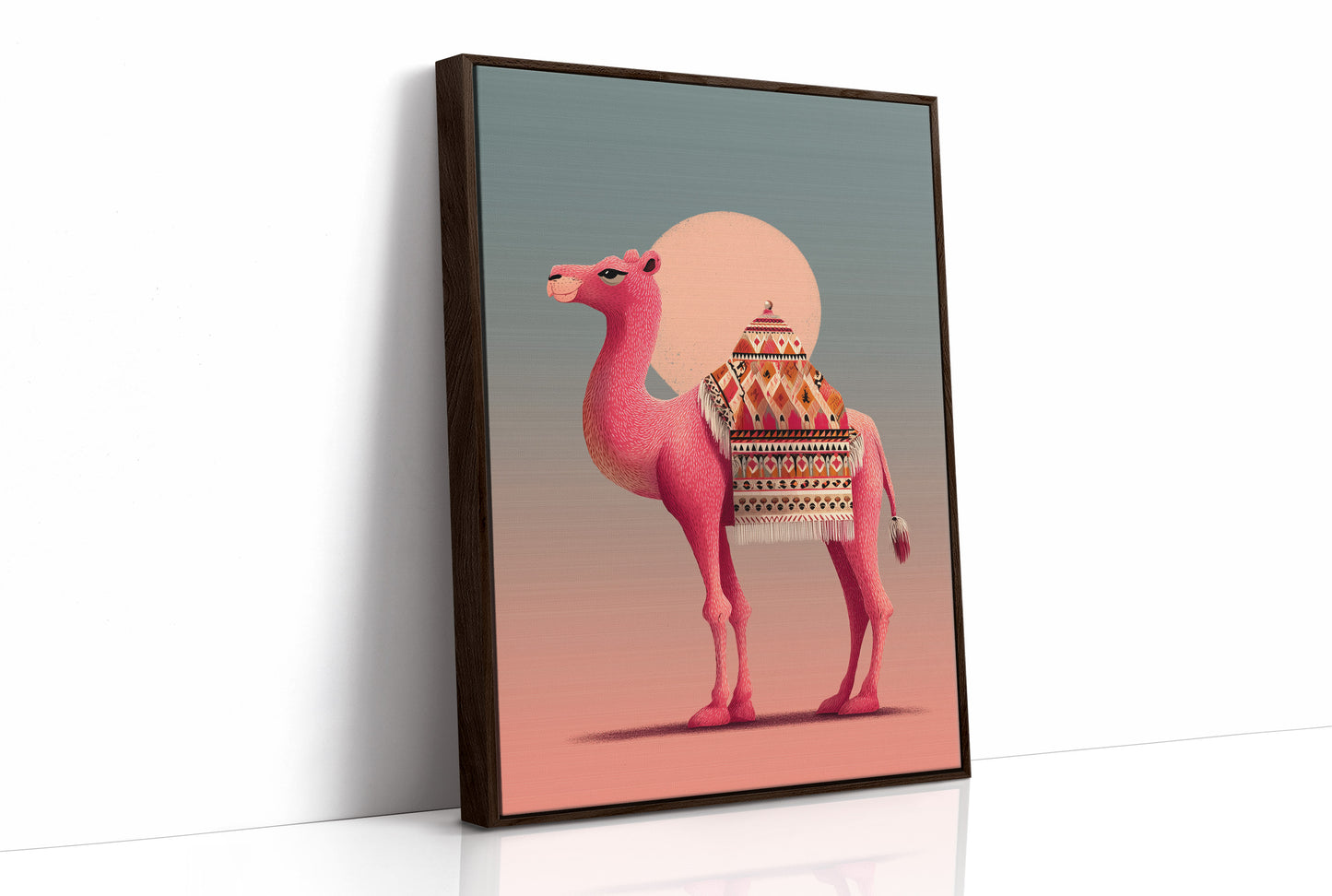 Pink Camel at Sunset